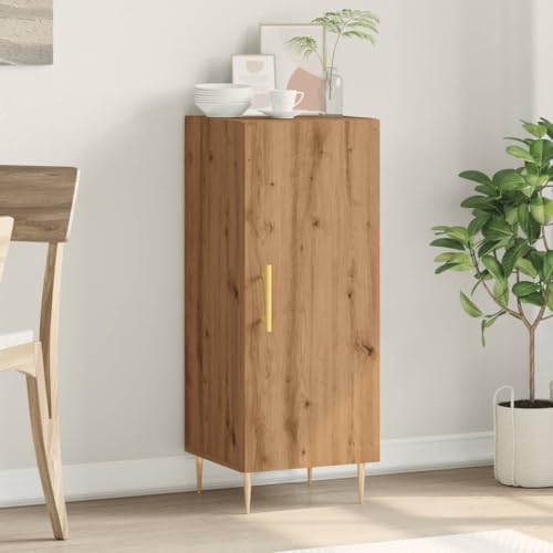Homgoday Sideboard Aufbewahrungsschrank Standschrank Mehrzweckschrank Kommode Beistellschrank für Wohnzimmer Artisan-Eiche 34,5x34x90 cm Holzwerkstoff von Homgoday