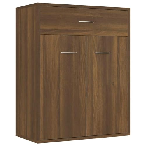 Homgoday Sideboard Braun Eichen-Optik 60x30x75 cm Holzwerkstoff Anrichte Model815377 von Homgoday