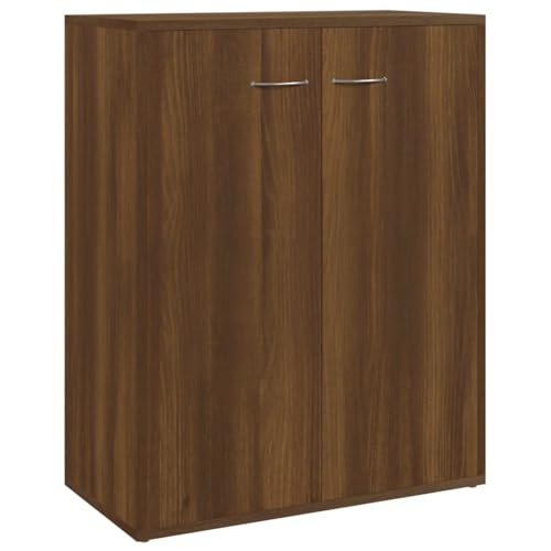 Homgoday Sideboard Braun Eichen-Optik 60x30x75 cm Holzwerkstoff Anrichte Model815380 von Homgoday