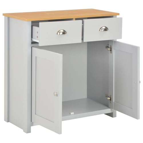 Homgoday Sideboard Grau Sideboard Grau 79 x 35 x 81 cm Anrichte Model283742 von Homgoday