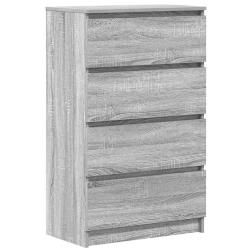 Homgoday Sideboard Grau Sonoma 60x35x98,5 cm Holzwerkstoff Anrichte Model815076 von Homgoday