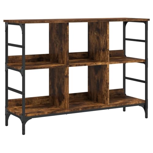 Homgoday Sideboard Räuchereiche 102x32x73,5 cm Holzwerkstoff Anrichte Model837724 von Homgoday