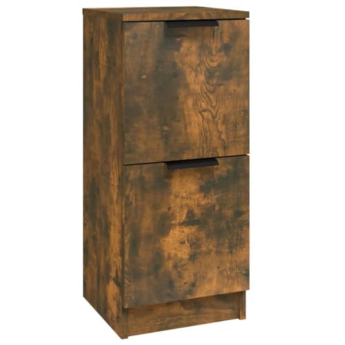 Homgoday Sideboard Räuchereiche 30x30x70 cm Holzwerkstoff Anrichte Model817018 von Homgoday