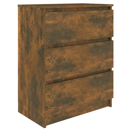 Homgoday Sideboard Räuchereiche 60x35x76 cm Holzwerkstoff Anrichte Model815510 von Homgoday