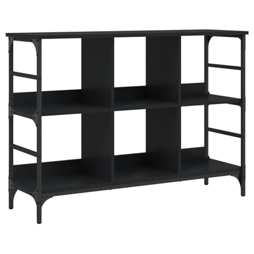 Homgoday Sideboard Schwarz 102x32x73,5 cm Holzwerkstoff Anrichte Model837722 von Homgoday