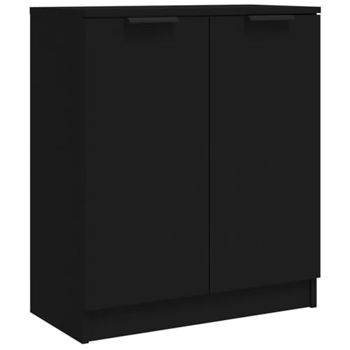 Homgoday Sideboard Schwarz 60x30x70 cm Holzwerkstoff Anrichte Model811062 von Homgoday