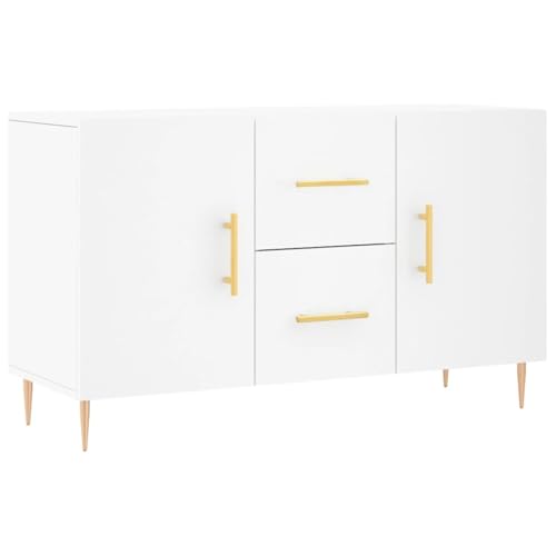 Homgoday Sideboard Weiß 100x36x60 cm Holzwerkstoff Anrichte Model828156 von Homgoday