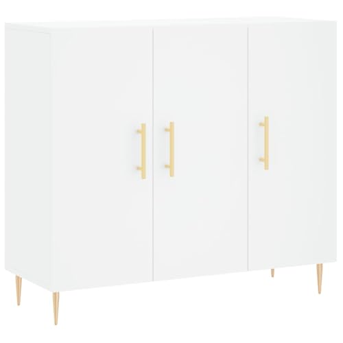 Homgoday Sideboard Weiß 90x34x80 cm Holzwerkstoff Anrichte Model828092 von Homgoday