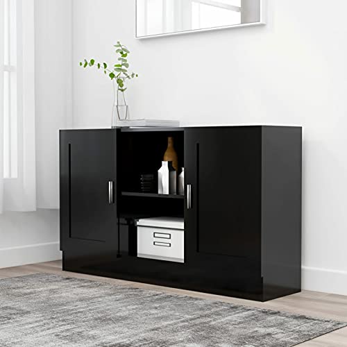 Homgoday Sideboard aus Sperrholz, Schwarz, 120 x 30,5 x 70 cm, Aufbewahrungsschrank, Beistelltisch, Wohnzimmermöbel, Buffet, modern Homgoday Sideboard aus Sperrholz, Schwarz, 120 x 30,5 x 70 cm, Aufbewahrungsschrank, Beistelltisch, Wohnzimmermöbel, Buffet, modern von Homgoday