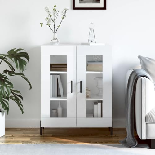 Homgoday Sideboard aus Sperrholz, Weiß, glänzend, 69,5 x 34 x 90 cm, Küchenschrank, Sideboard, Beistelltisch, Buffetschrank, Wohnzimmer, Wohnzimmer, Möbel Typ 15 Homgoday Sideboard aus Sperrholz, Weiß, glänzend, 69,5 x 34 x 90 cm, Küchenschrank, Sideboard, Beistelltisch, Buffetschrank, Wohnzimmer, Wohnzimmer, Möbel Typ 15 von Homgoday