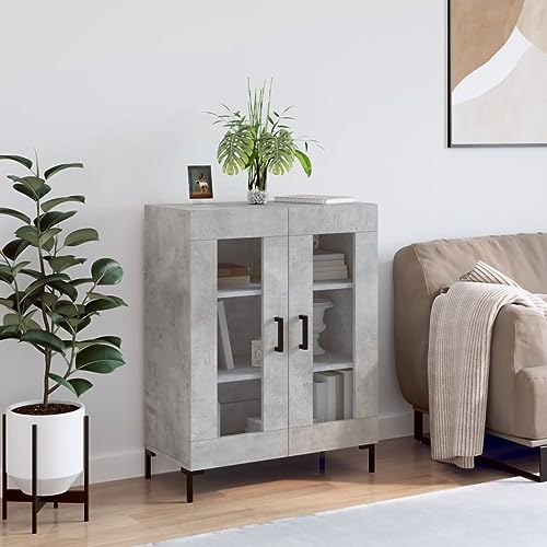 Homgoday Sideboard aus technischem Holz, Grau, Beton, 69,5 x 34 x 90 cm, Küchenschrank, Sideboard, Beistelltisch, Kommode, Buffet, Möbel Typ 22 Homgoday Sideboard aus technischem Holz, Grau, Beton, 69,5 x 34 x 90 cm, Küchenschrank, Sideboard, Beistelltisch, Kommode, Buffet, Möbel Typ 22 von Homgoday