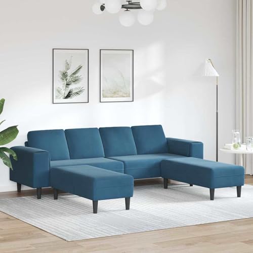 Homgoday Sofa Set 3 pcs Blau Samt Sofabezüge Model3335121 von Homgoday