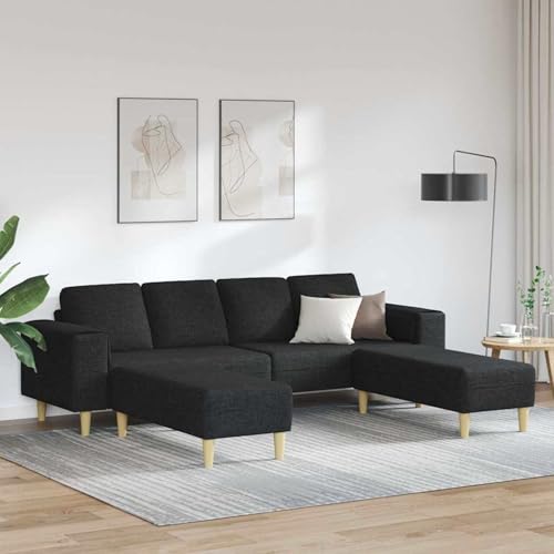 Homgoday Sofa Set 3 pcs Schwarz Stoff Sofabezüge Model3335114 von Homgoday