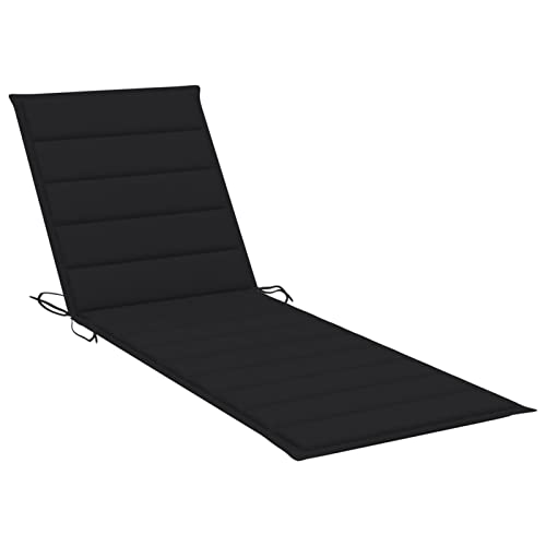 Homgoday Sonnenliegen Auflage Liegenauflage Polsterauflage Gartenstuhlauflage Auflage für Gartenliege Liegestuhl Liege Sonnenliege Strandliege Schwarz 200x60x3 cm Stoff von Homgoday