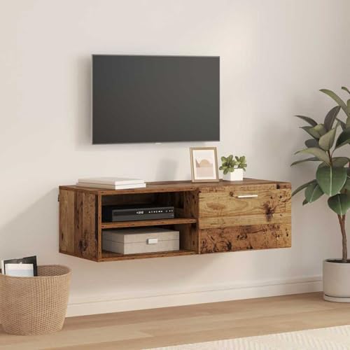 Homgoday TV-Schränk mit Regal Altholz 100.5 x 39 x 30 cm Holzwerkstoff TV-Schrank Model880249 Homgoday TV-Schränk mit Regal Altholz 100.5 x 39 x 30 cm Holzwerkstoff TV-Schrank Model880249 von Homgoday