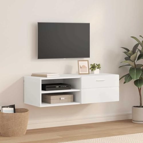 Homgoday TV-Schränk mit Schubladen Weiß 100.5 x 39 x 30 cm Holzwerkstoff TV-Schrank Model880241 Homgoday TV-Schränk mit Schubladen Weiß 100.5 x 39 x 30 cm Holzwerkstoff TV-Schrank Model880241 von Homgoday