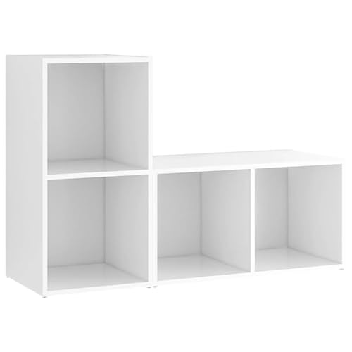 Homgoday TV-Schränke 2 STK. Weiß 72x35x36,5 cm Holzwerkstoff TV Table Model3079943 von Homgoday