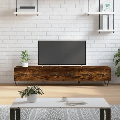 Homgoday TV-Schrank Räuchereiche 150x36x30 cm Holzwerkstoff TV-Schrank Model829153 von Homgoday