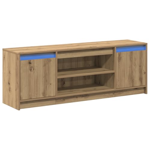 Homgoday TV-Schrank mit LED Artisan Eiche 139,5x34x50 cm Holzwerkstoff TV Table Model869240 Homgoday TV-Schrank mit LED Artisan Eiche 139,5x34x50 cm Holzwerkstoff TV Table Model869240 von Homgoday