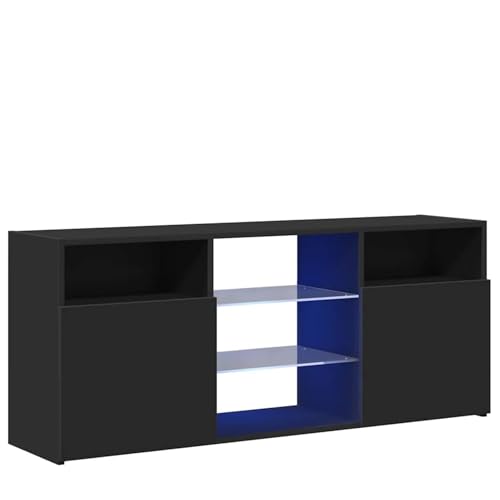 Homgoday TV-Schrank mit LED-Leuchten Schwarz 120x30x50 cm TV Cabinet Model804302 Homgoday TV-Schrank mit LED-Leuchten Schwarz 120x30x50 cm TV Cabinet Model804302 von Homgoday