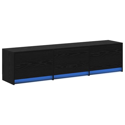Homgoday TV-Schrank mit LED Schwarze Eiche 162,5x34x40 cm Holzwerkstoff TV Table Model868952 Homgoday TV-Schrank mit LED Schwarze Eiche 162,5x34x40 cm Holzwerkstoff TV Table Model868952 von Homgoday
