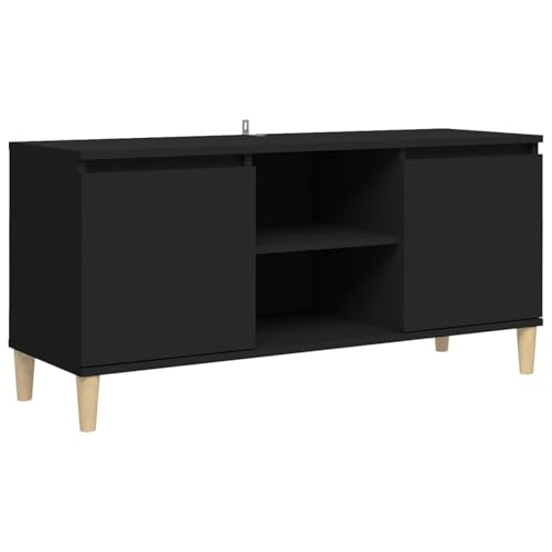 Homgoday TV-Schrank mit Massivholz-Beinen Schwarz 103,5x35x50 cm TV Cabinet Model805960 Homgoday TV-Schrank mit Massivholz-Beinen Schwarz 103,5x35x50 cm TV Cabinet Model805960 von Homgoday