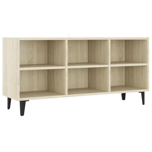 Homgoday TV-Schrank mit Metallbeinen Sonoma-Eiche 103,5x30x50 cm TV Table Model805953 von Homgoday