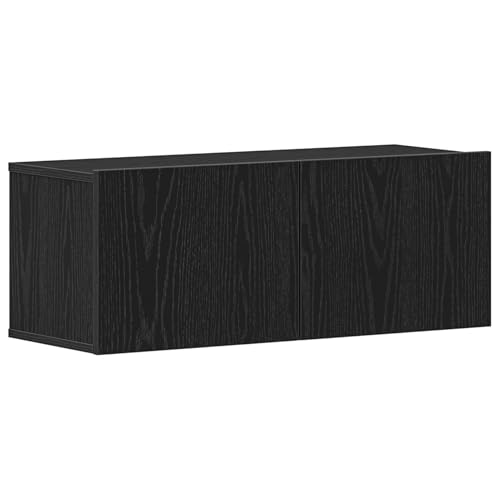 Homgoday TV-Wandschränke (Set mit 2) - Schwarze Eiche, 80x30x30 cm, aus Holzwerkstoff TV Table Model862784 von Homgoday