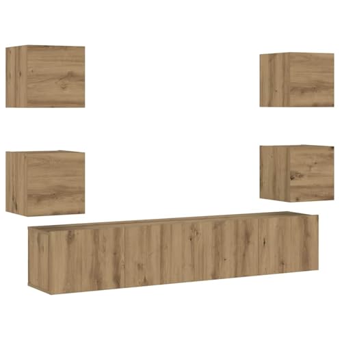 Homgoday TV-Wandschränke 6 STK. Artisan-Eiche Holzwerkstoff TV Table Model3328968 von Homgoday