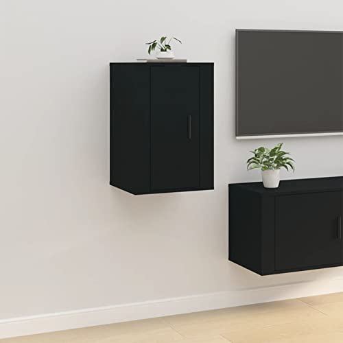 Homgoday TV-Wandschrank schwarz 40x34,5x60 cm, TV-Schrank Wohnzimmer Esszimmer Couchtisch Fernseher Musikausrüstung Ablageschrank Halter Möbel Fernseher Möbel Möbel von Homgoday