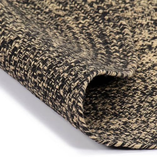 Homgoday Teppich Handgefertigt Jute Schwarz und Natur 150 cm Teppich Waschbar Model133727 Homgoday Teppich Handgefertigt Jute Schwarz und Natur 150 cm Teppich Waschbar Model133727 von Homgoday