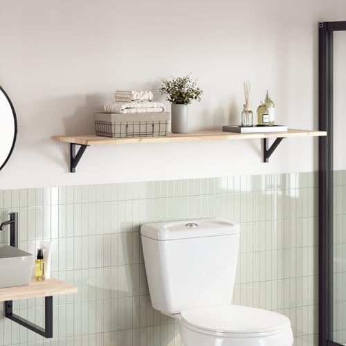 Homgoday Tischplatte 120x40x2 cm Rechteckig Massivholz Akazie Desktop Model4008747 von Homgoday