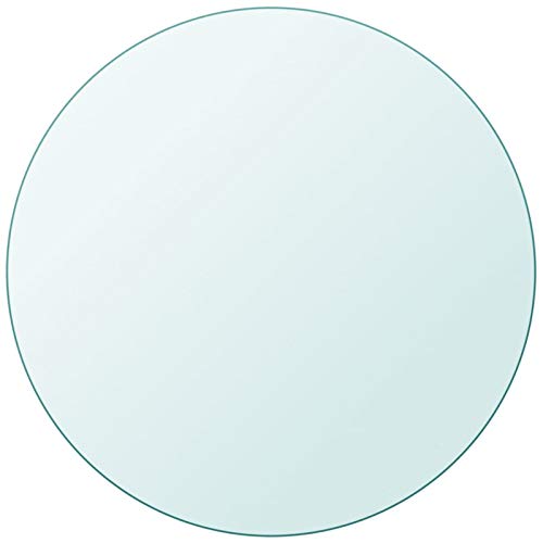 Homgoday Tischplatte Glasplatte Tischplatte Schreibtischplatte Ersatztischplatte Glasplatte für Esstisch Couchtisch Gartentisch aus gehärtetem Glas Rund 600 mm von Homgoday