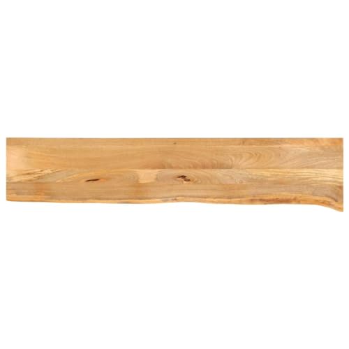 Homgoday Tischplatte Live Edge 180 x 20 x 2,5 cm Massivholz Mango, Küche Kaffee Ersatztischplatte, Esstisch, Schreibtisch Arbeitsplatte Desktop von Homgoday