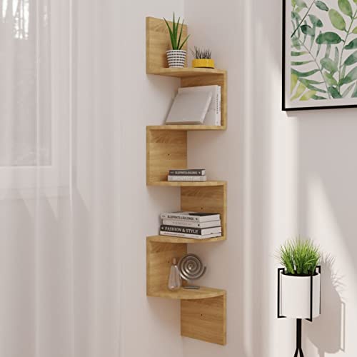Homgoday Wand Eckregal Hängeregal Wandregal Bücherregal Schweberegal Wandboard Deko für Wohnzimmer Schlafzimmer Küche Büro Sonoma-Eiche 19x19x123 cm Holzwerkstoff Homgoday Wand Eckregal Hängeregal Wandregal Bücherregal Schweberegal Wandboard Deko für Wohnzimmer Schlafzimmer Küche Büro Sonoma-Eiche 19x19x123 cm Holzwerkstoff von Homgoday