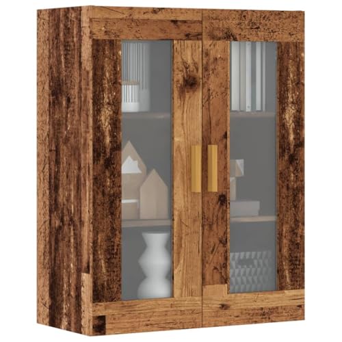 Homgoday Wand-Hängeschrank aus antikem Holz, 69,5 x 34 x 90 cm, Sideboardschrank, Bodenschrank, Badezimmerschrank, Aufbewahrungsschrank für Schlafzimmer, Büro von Homgoday