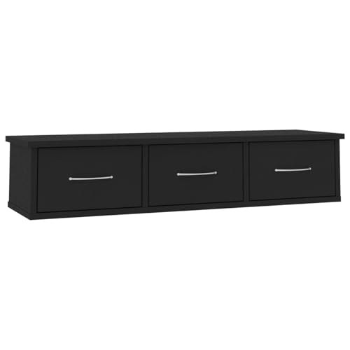 Homgoday Wand-Schubladenregal Schwarz 88x26x18,5 cm Holzwerkstoff Schubladenregal Model800595 Homgoday Wand-Schubladenregal Schwarz 88x26x18,5 cm Holzwerkstoff Schubladenregal Model800595 von Homgoday