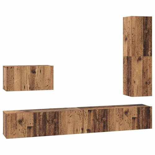 Homgoday Wandmontierter TV-Schrank Set - Stauraummaximierung & Elegantes Wohnzimmer Design Model3393327 von Homgoday