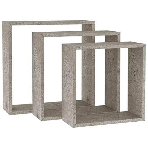 Homgoday Wandregale würfelförmig 3 Stück Betongrau Wandregal Wandregale Wandregal Hängeregal Wandregal Hängeregal für Eingangsbereich Homgoday Wandregale würfelförmig 3 Stück Betongrau Wandregal Wandregale Wandregal Hängeregal Wandregal Hängeregal für Eingangsbereich von Homgoday