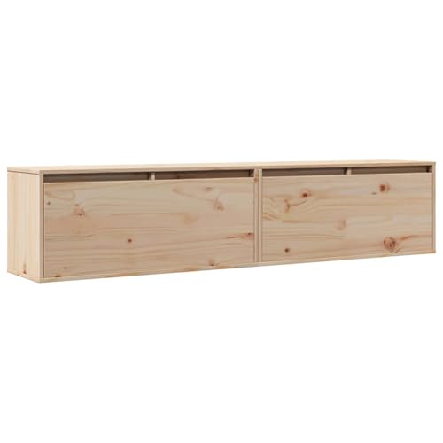 Homgoday Wandschränke 2 STK. 80x30x35 cm Massivholz Kiefer Wandschrank Model813456 von Homgoday