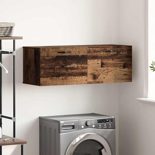 Homgoday Wandschrank Altholz 100 x 36.5 x 35 cm Holzwerkstoff Wandschrank Model879567 von Homgoday