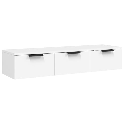 Homgoday Wandschrank Weiß 102x30x20 cm Holzwerkstoff Wandschrank Model811403 von Homgoday