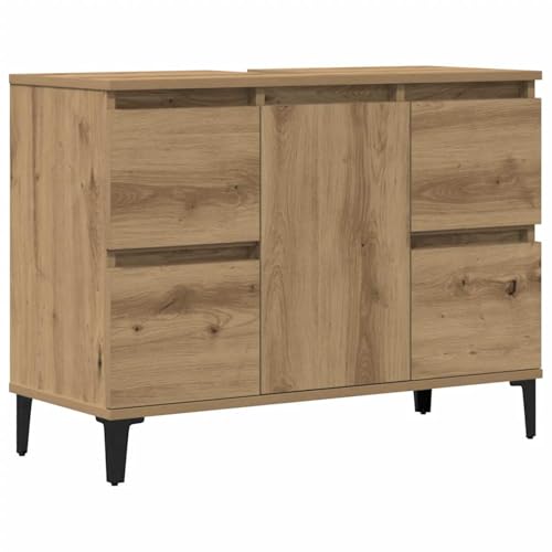 Homgoday Waschbeckenunterschrank Artisan-Eiche 80x33x60 cm Holzwerkstoff Spülenschrank Model857130 Homgoday Waschbeckenunterschrank Artisan-Eiche 80x33x60 cm Holzwerkstoff Spülenschrank Model857130 von Homgoday