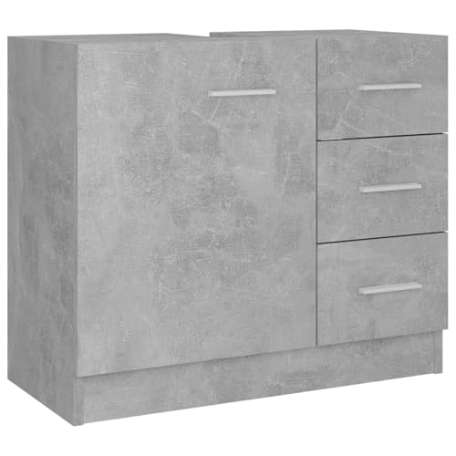 Homgoday Waschbeckenunterschrank Betongrau 63x30x54 cm Holzwerkstoff Spülenschrank Model804188 Homgoday Waschbeckenunterschrank Betongrau 63x30x54 cm Holzwerkstoff Spülenschrank Model804188 von Homgoday