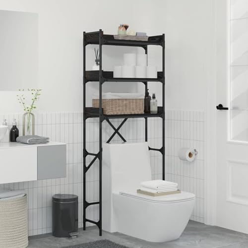 Homgoday Waschmaschinenregal mit Regal 67 x 25 x 163 cm Holzwerkstoff Waschmaschinengestell Model883552 von Homgoday
