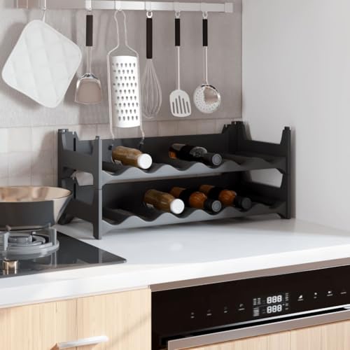Homgoday Weinregal für 12 Flaschen PP Stapelbar, Weinhalter Display Lagerregale, Weinregal Schrank für Zuhause, Küche, Speisekammer, Weinkeller und Bar Homgoday Weinregal für 12 Flaschen PP Stapelbar, Weinhalter Display Lagerregale, Weinregal Schrank für Zuhause, Küche, Speisekammer, Weinkeller und Bar von Homgoday