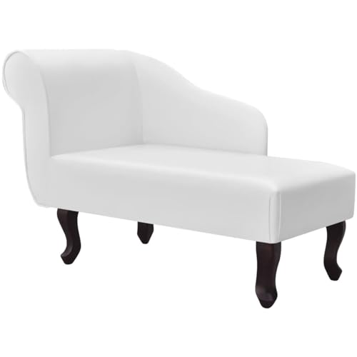 Homgoday Weißer Liegestuhl aus Kunstleder, Möbelstück für Schlafsofa, Wohnzimmer, Couch, Sofas für den Außenbereich, für den Garten, für Wohnzimmer, Terrasse, Außenbereich Homgoday Weißer Liegestuhl aus Kunstleder, Möbelstück für Schlafsofa, Wohnzimmer, Couch, Sofas für den Außenbereich, für den Garten, für Wohnzimmer, Terrasse, Außenbereich von Homgoday