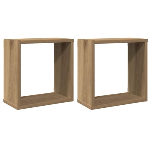 Homgoday Würfel-Wandregale 2 STK. Artisan-Eiche 30x15x30 Holzwerkstoff Wandregale Model856579 Homgoday Würfel-Wandregale 2 STK. Artisan-Eiche 30x15x30 Holzwerkstoff Wandregale Model856579 von Homgoday