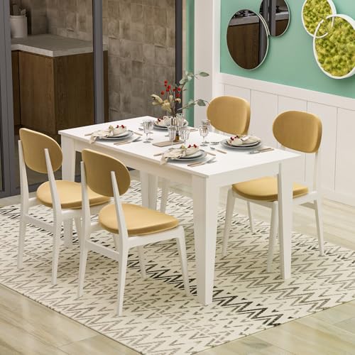 Homidea SHIMAL Esstisch für 4 Personen – Moderner Küchentisch mit Stabiler Tischplatte – 120 x 72 x 73,8 cm – Esszimmertisch für Küche & Wohnzimmer (Weiß) von Homidea