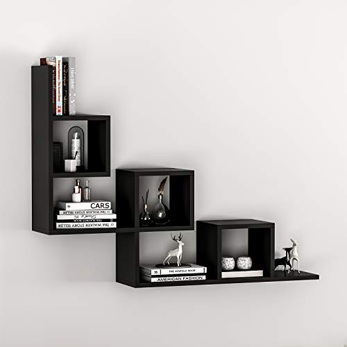 Homidea Tail Wandregal - Hängeregal - Dekoregal - Bücherregal in coolem Design (Schwarz) von Homidea